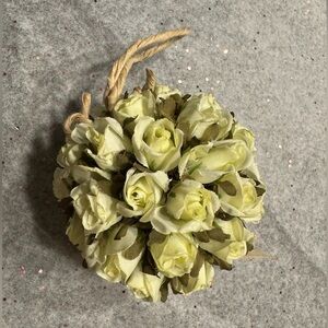 Cream Floral Hanging Ornament